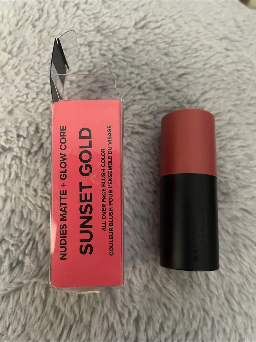 NUDESTIX Matte + Glow Cream Blush Stick — Rose Coral Tone